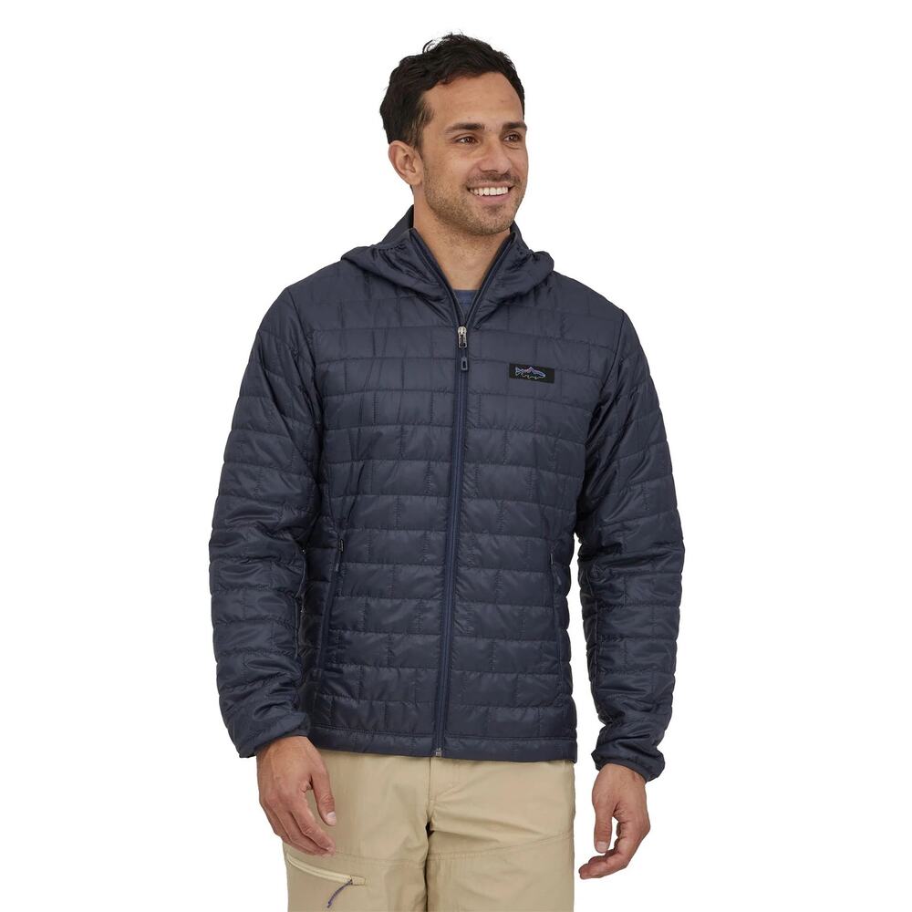 Patagonia Men's M Classic Navy Full Zip Nano Puff Hoody Jacket Gorpcore HR11-27